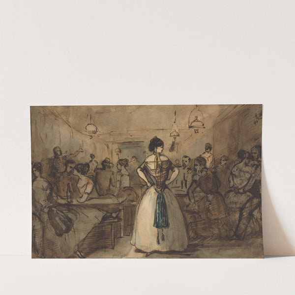 Officers And Courtesans In An Interior by Constantin Guys