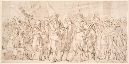Officers and other civic guardsmen of the IIIrd District of Amsterdam, under the command of Captain Allaert Cloeck and Lieutenant Lucas Jacobsz Rotgans (1596 – 1667)