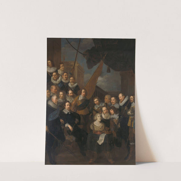 Officers and other Civic Guardsmen of the XIX District of Amsterdam, waiting to welcome Marie de Médicis, 1 September 1638 by Joachim Von Sandrart