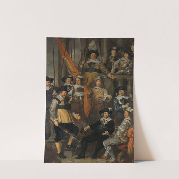 Officers and other Civic Guardsmen of the XVIII District in Amsterdam under the command of Captain Albert Bas and Lieutenant Lucas Conijn by Govert Flinck