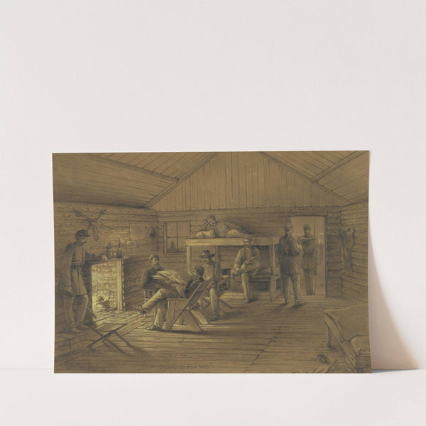 Officers' winter quarters by Edwin Forbes