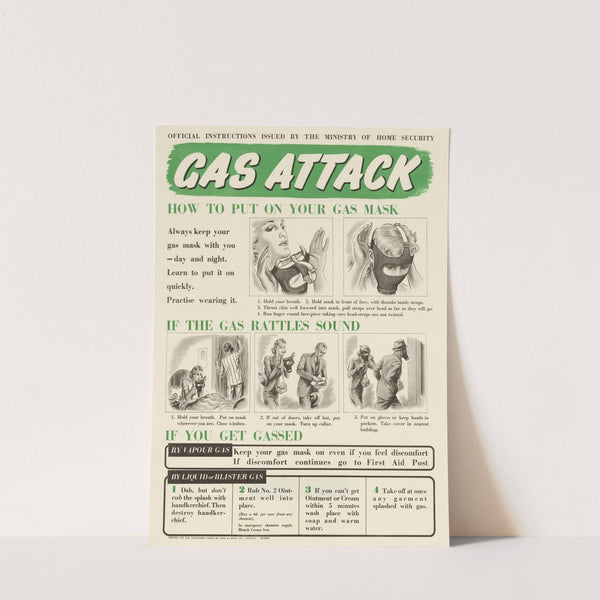 Official Instructions Issued by the Ministry of Home Security - Gas Attack by Anonymous