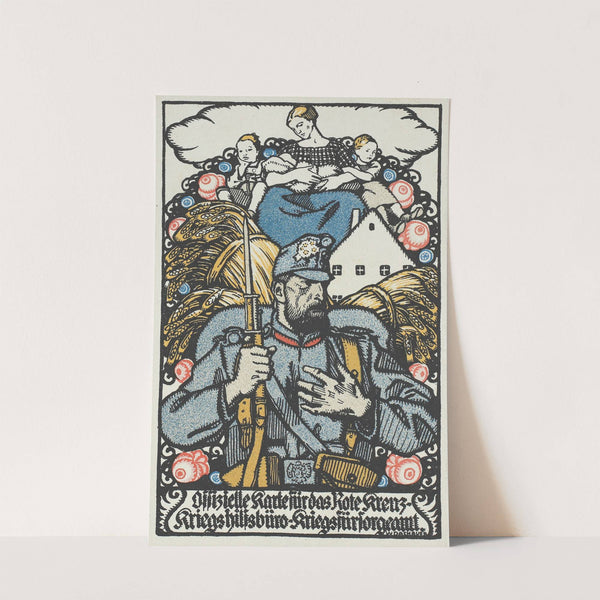 Offizielle Karte für das Rote Kreuz, Kriegshilfsbüro, Kriegsfürsorgeamt Nr. 145 (1915) by Wilhelm Dachauer