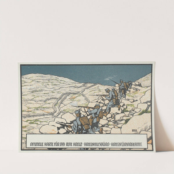 Offizielle Karte für das Rote Kreuz Kriegshilfsbüro, Kriegsfürsorgeamt (1914) by Otto Barth