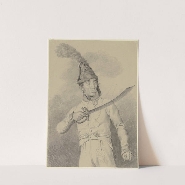 Offizier mit Dreispitz und gezogenem Säbel by Peter von Hess