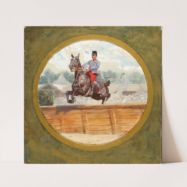 Offiziers-Hürdenrennen in der Freudenau in Wien (1901) by Ludwig Koch