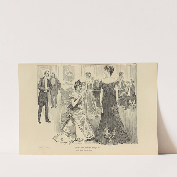 ‘oh, he’s horrid! I can’t bear to look at him.’ (1900-1905) by Charles Dana Gibson