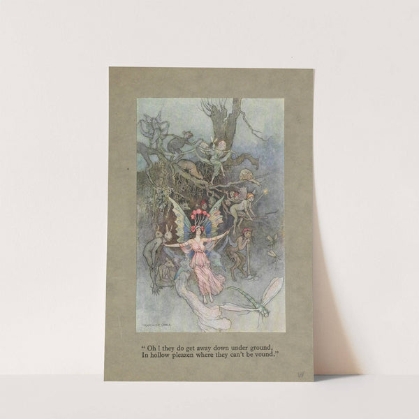 'Oh! they do get away down under ground, in hollow pleazen where they can't be vound.' by Warwick Goble