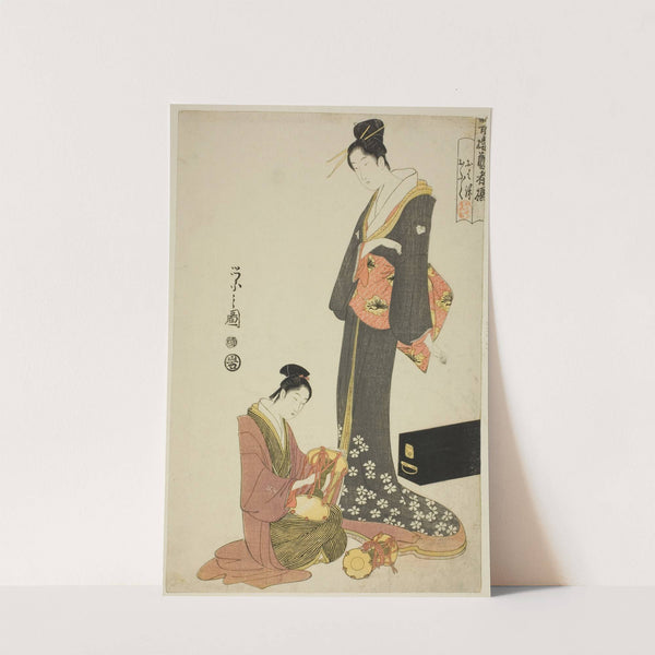 Ohana and Ofuku, from the series ‘A Selection of Entertainers from the Pleasure Quarters (Seiro geisha sen)’ (c. 1794-95) by Chōbunsai Eishi