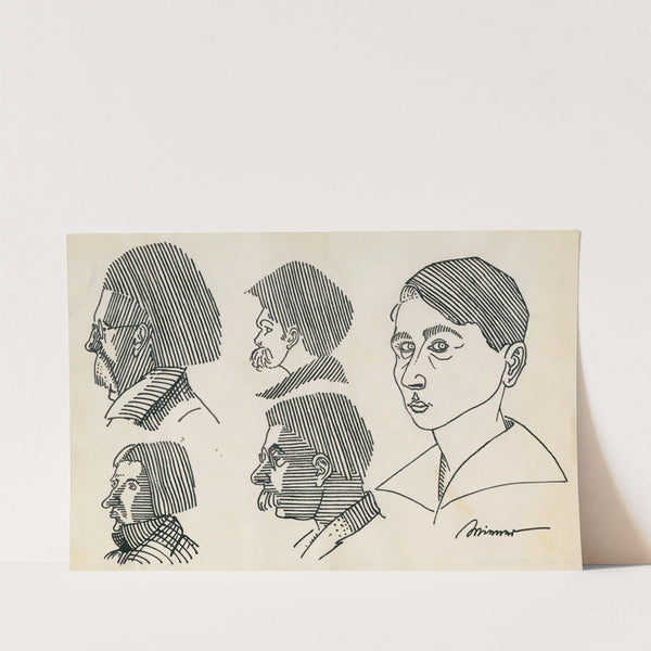 Ohne Titel (5 Porträts) by Karl Wiener