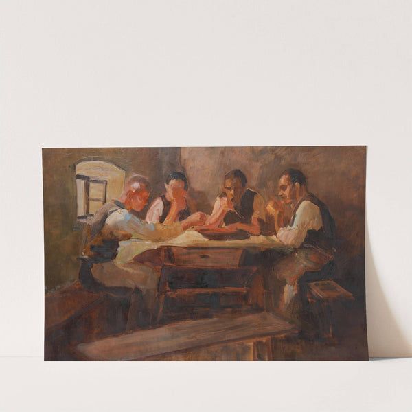 Ohne Titel (Bauern beim Abendbrot) by Demeter Koko