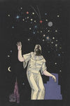 Ohne Titel (Collage, Frau, Gestirne, Stephansdom)