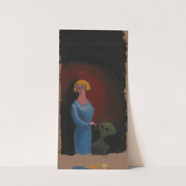 Ohne Titel (Frau mit Tod) by Karl Wiener