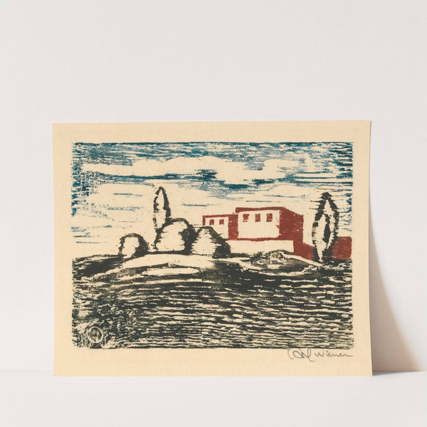 Ohne Titel (Haus in Landschaft) by Karl Wiener