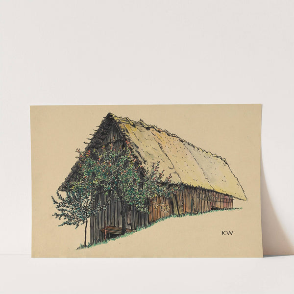 Ohne Titel (Holzscheune) by Karl Wiener