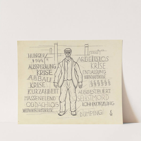 Ohne Titel (Hunger, Weltwirtschaftskrise, Arbeitslos, ...) by Karl Wiener