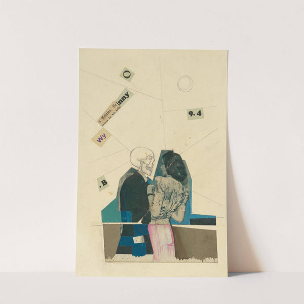 Ohne Titel (junge Frau und Tod) by Karl Wiener