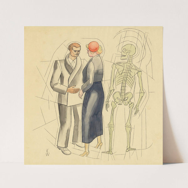 Ohne Titel (Mann, Frau und Skelett) by Karl Wiener