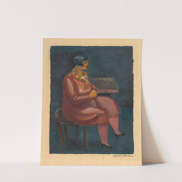 Ohne Titel (sitzende Frau) by Karl Wiener