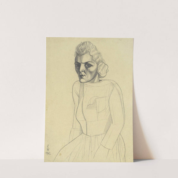 Ohne Titel (weibliches Porträt) ii by Karl Wiener