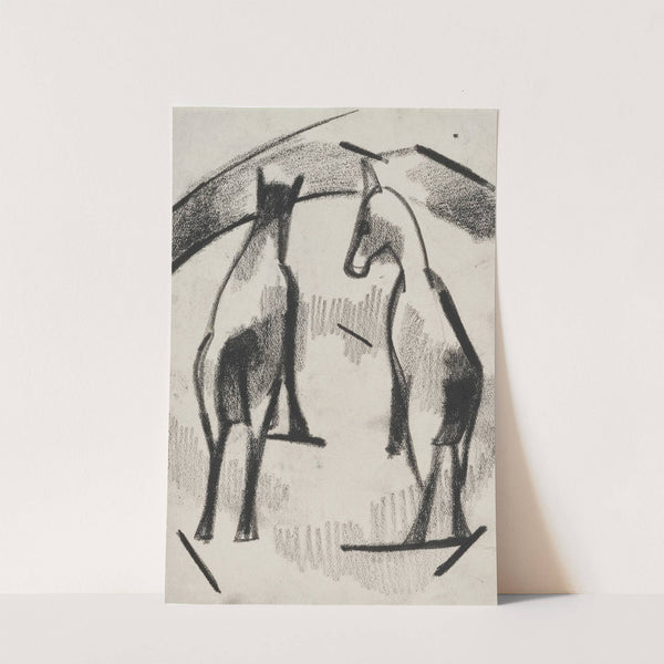 Ohne Titel (Zwei Pferden) by Kurt Schwitters