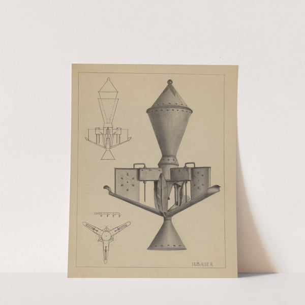 Oil Lamp by Herman Bader