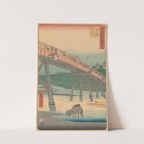 Okazaki (1855) by Andō Hiroshige