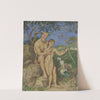 Old and young faun (ca 1887) by Hans Thoma