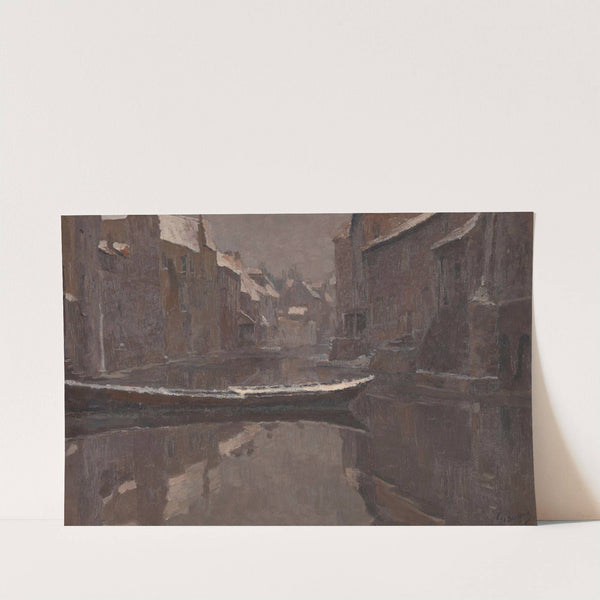 Old Canal at Ghent in Winter by Georges Léon Ernest Buysse