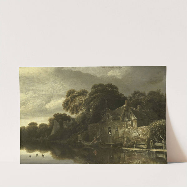 Old Cottage on the Water by Michiel van Vries