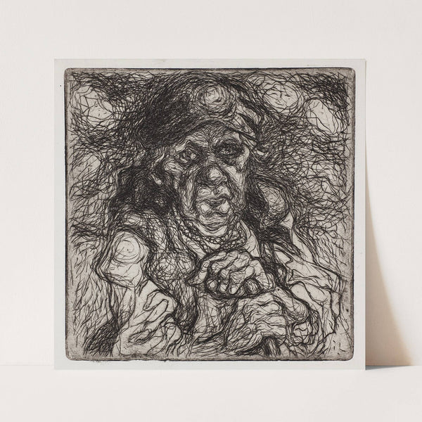 Old country woman by Stanisław Osostowicz