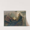 Old Farm Couple at Table by Auguste Schepp