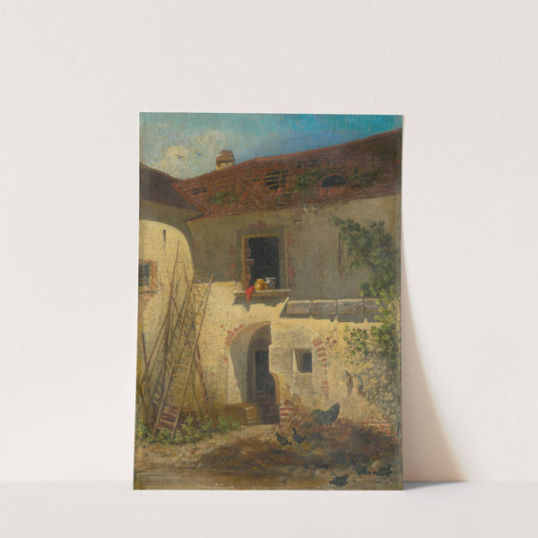 Old Farm Yard in Jur by Friedrich Carl von Scheidlin