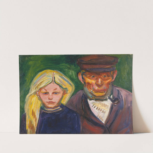 Old Fisherman and his Daughter (1902) by Edvard Munch