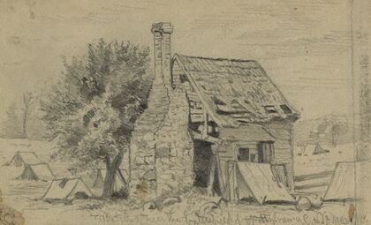 Old house on the battlefield of Spottsylvania