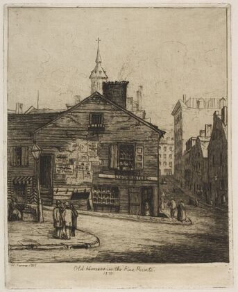 Old Houses in the ‘Five Points’, 1870, from ‘Scenes of Old New York’. (1871)