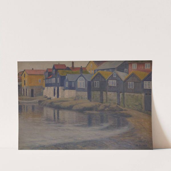 Old houses in Tórshavn (1925) by Niels Bjerre