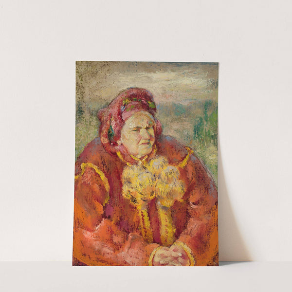 Old Hutsul woman – In the sun (1930) by Fryderyk Pautsch