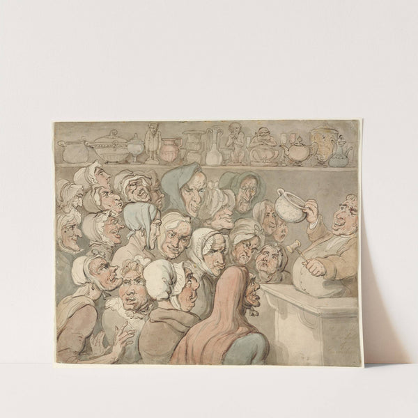 Old Maids at a Sale of Curiosities (c. 1776–1827) by Thomas Rowlandson