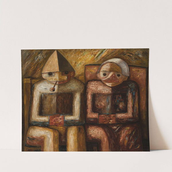 Old man and old woman (1930) by Tadeusz Makowski