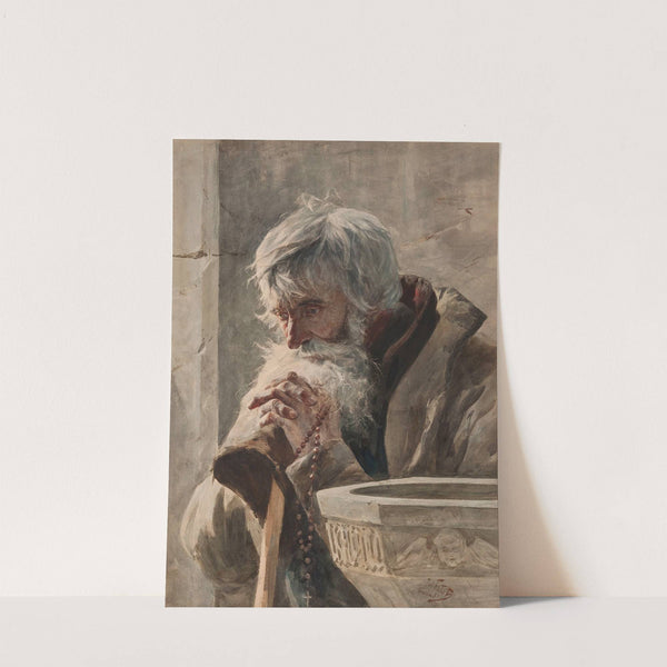 Old man in narthex (1881) by Julian Falat