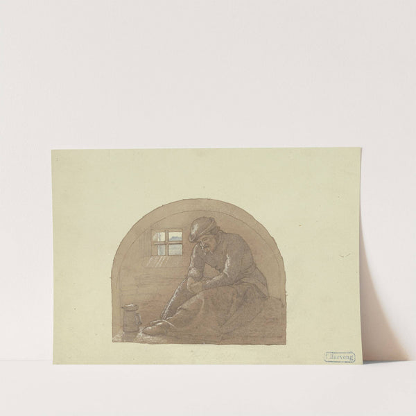 Old man in prison by Karl Friedrich Harveng