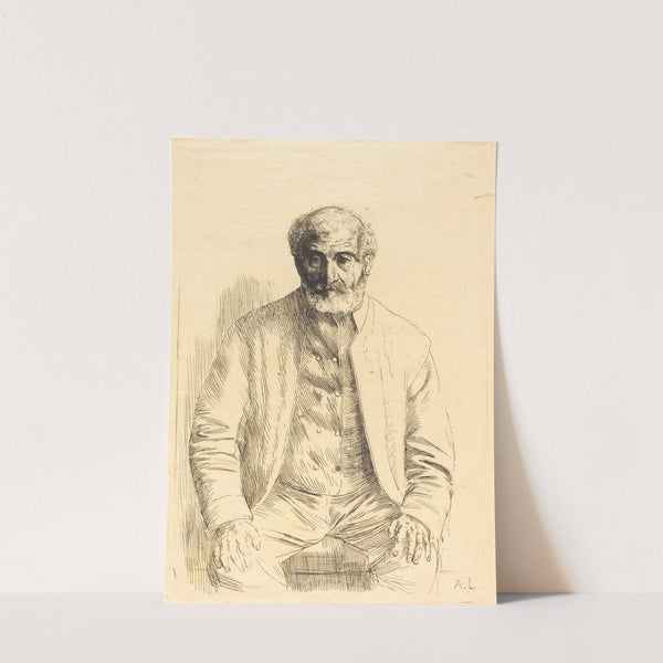 Old man seated (Vieillard assis) by Alphonse Legros