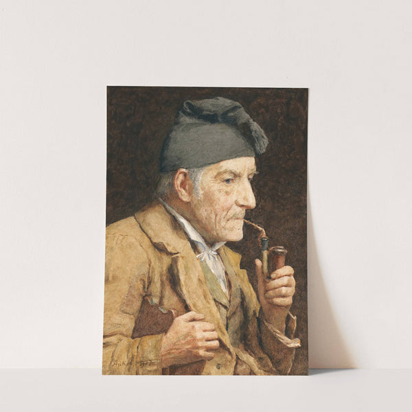 Old Man Smoking His Pipe (1907) by Albert Anker