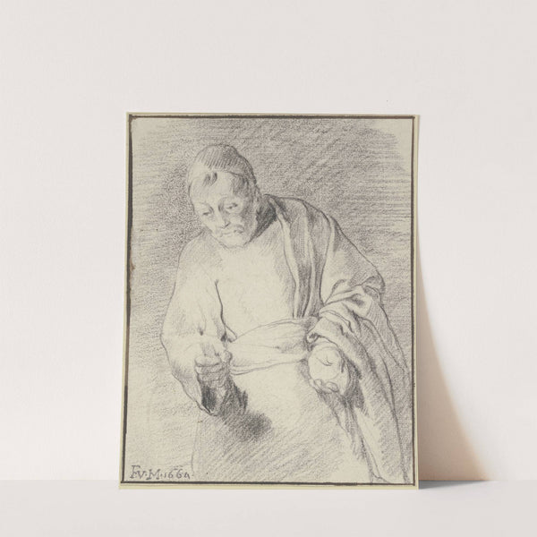 Old man with a candle by Frans van Mieris the Elder