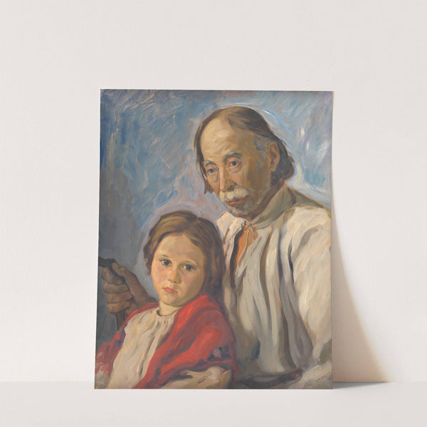 Old Man with a Granddaughter by Štefan Polkoráb