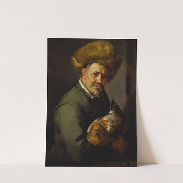 Old Man with a Hen by Hendrick Bloemaert