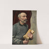 Old man with chopped wood by Wojciech Weiss