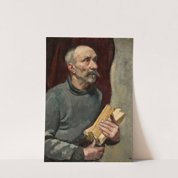 Old man with chopped wood by Wojciech Weiss