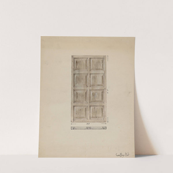 Old Paneled Door - Outside Door to Monastery by Geoffrey Holt